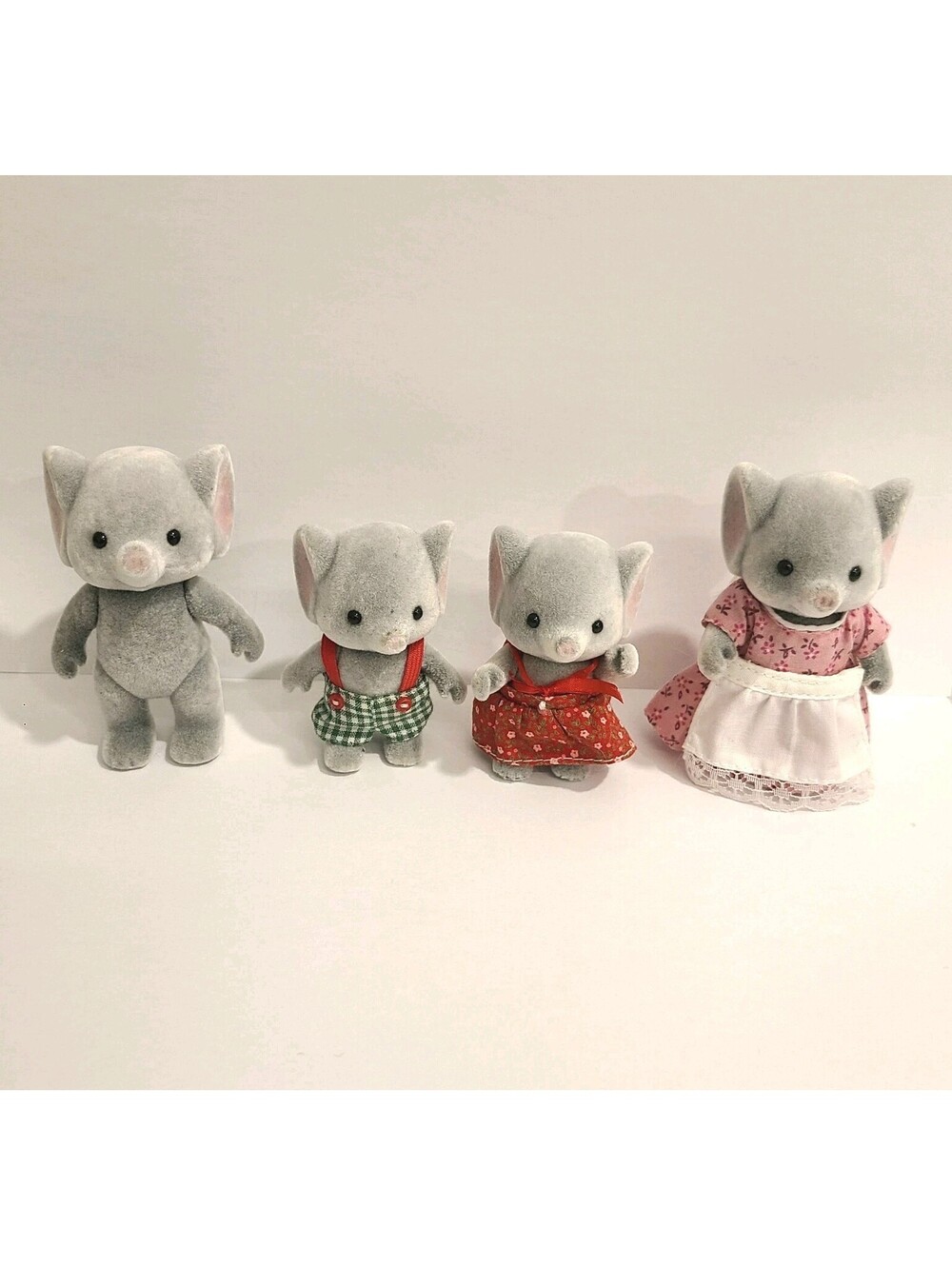 Calico Critters Ellwoods Elephant Family Sylvanian Families CC1570 Rare Vtg 4pc